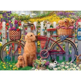 Ravensburger - Puzzle catelusi pe bicicleta 500 piese design nou Ravensburger - 1